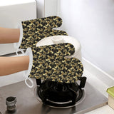 Goldfish Pattern Print Design 01 Heat Resistant Oven Mitts