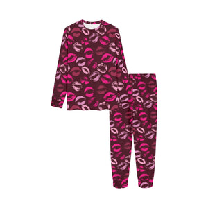 Lips Pattern Print Design 03 Kids' Boys' Girls' All Over Print Pajama Set