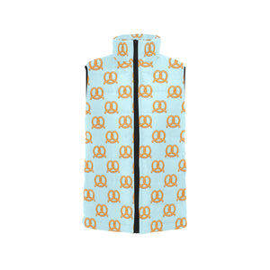 Pretzels Pattern Print Design 03 Women's Padded Vest