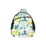 Cute parrot toucan flamingo cactus exotic leaves p All Over Print Chest Bag