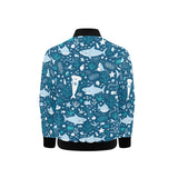 Cute shark pattern Kids' Boys' Girls' Bomber Jacket