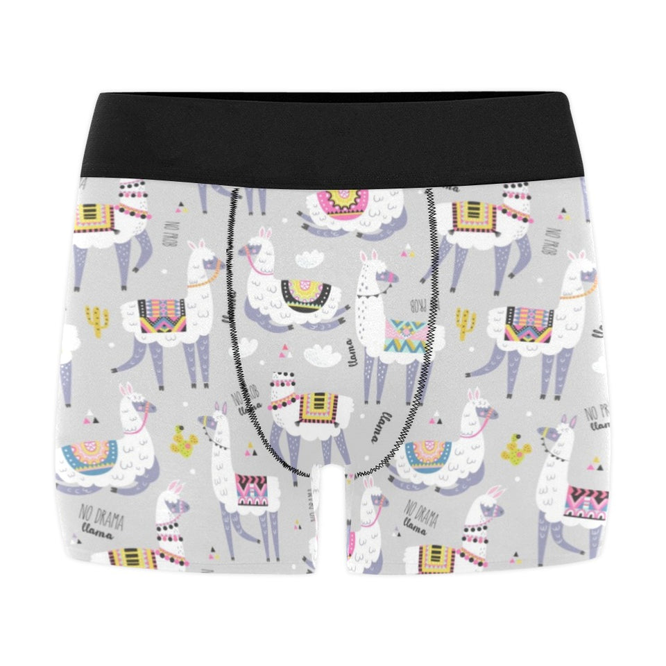 Cute Llama Alpaca pattern Men's All Over Print Boxer Briefs Men's Underwear