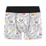 Cute Llama Alpaca pattern Men's All Over Print Boxer Briefs Men's Underwear