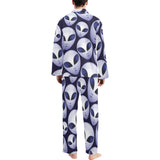 Alien Pattern Print Design 01 Men's Long Pajama Set
