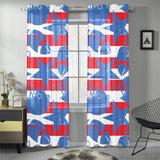 American football ball star stripes pattern Gauze Curtain