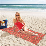 Red Tomato Pattern Beach Towel