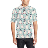 Cute Penguin pattern Men's All Over Print Polo Shirt