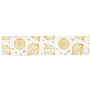 hand drawn onion pattern Table Runner