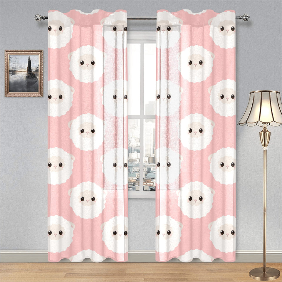 Cute sheep pattern Gauze Curtain