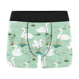 White swan lake pattern Men's All Over Print Boxer Briefs Men's Underwear