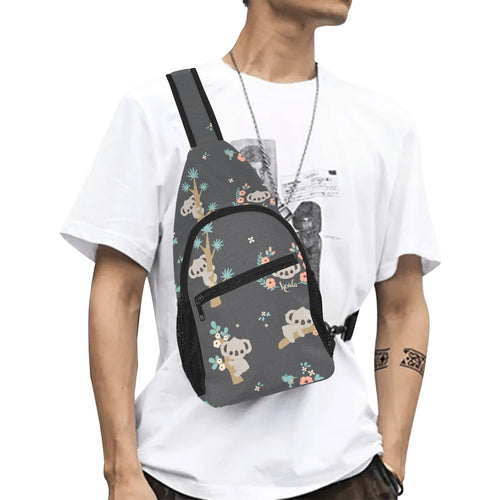 Cute koala pattern All Over Print Chest Bag