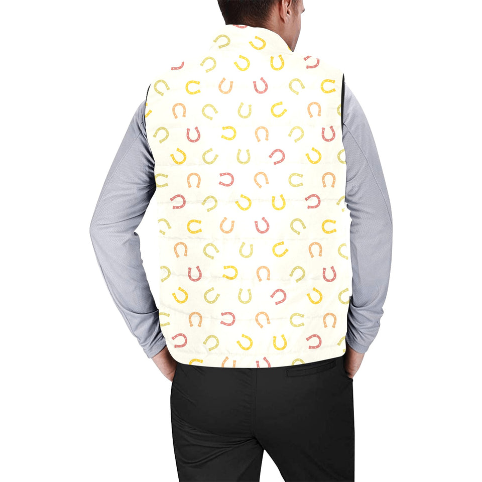 Horseshoes Pattern Print Design 02 Men's Padded Vest