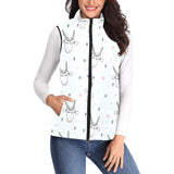 Cute goat design pattern Women's Padded Vest