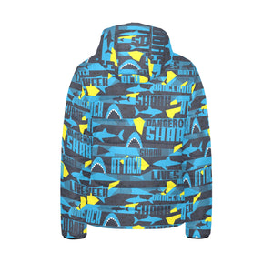 Shark dangerous Kids' Boys' Girls' Padded Hooded Jacket