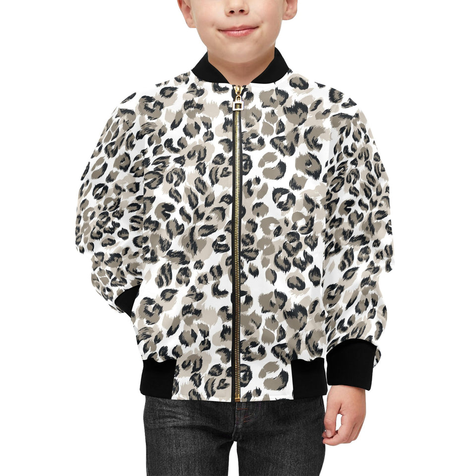 Leopard skin print pattern Kids' Boys' Girls' Bomber Jacket