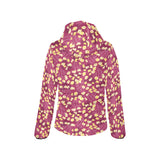 Popcorn Pattern Print Design 02 Women's Padded Hooded Jacket