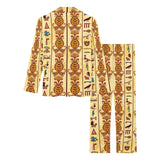 Egypt Hieroglyphics Pattern Print Design 04 Women's Long Pajama Set