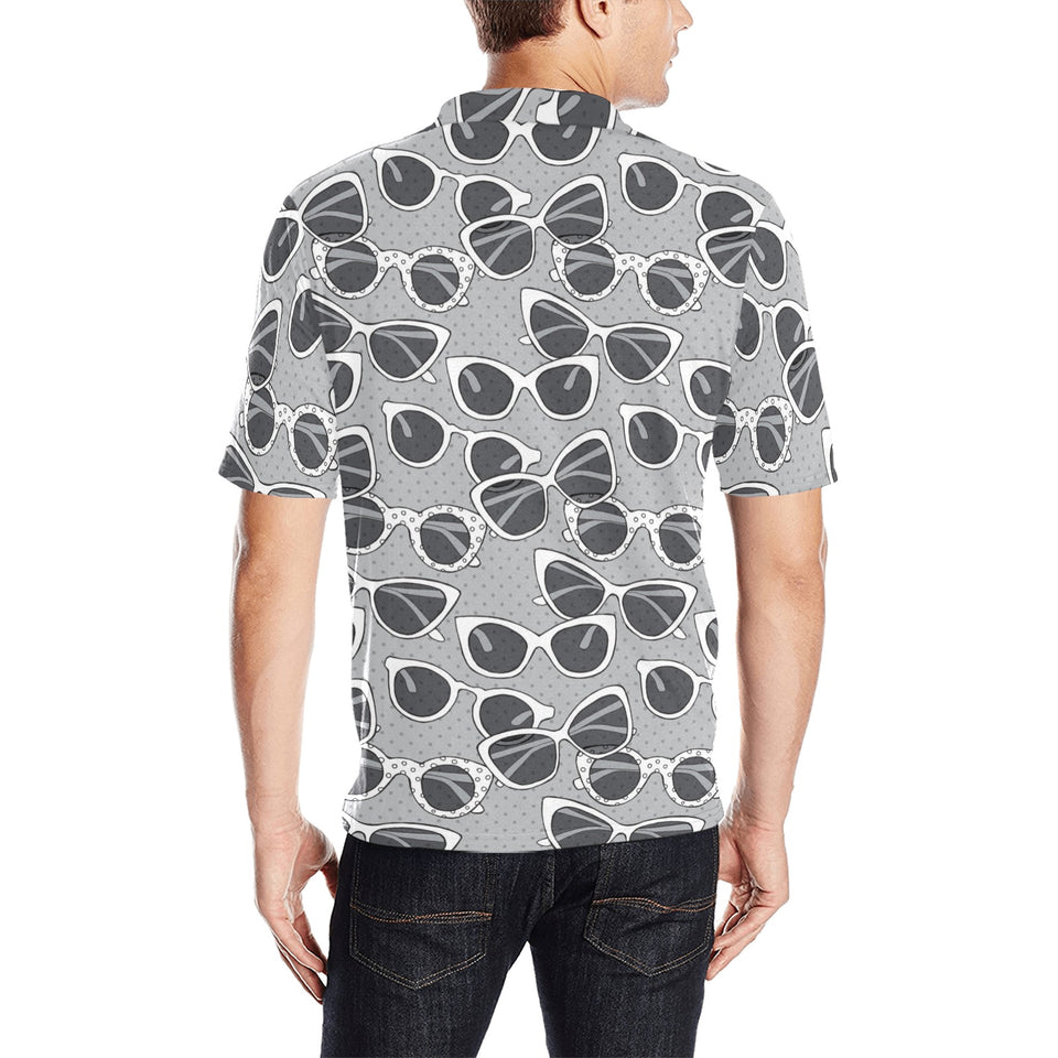 Sun Glasses Pattern Print Design 04 Men's All Over Print Polo Shirt