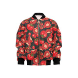 Tomato black background Kids' Boys' Girls' Bomber Jacket