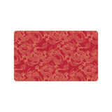 Gold dragons red background Doormat