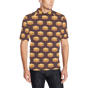 Sandwich Pattern Print Design 04 Men's All Over Print Polo Shirt