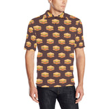 Sandwich Pattern Print Design 04 Men's All Over Print Polo Shirt