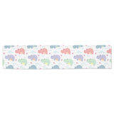 Hippopotamus Pattern Print Design 03 Table Runner