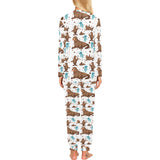 sea lion Seals jellyfish pattern Women's All Over Print Pajama Set