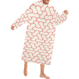 peanuts texture pattern Blanket Robe with Sleeves