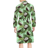 Coconut Pattern Print Design 02 Men's Long Sleeve Belted Night Robe