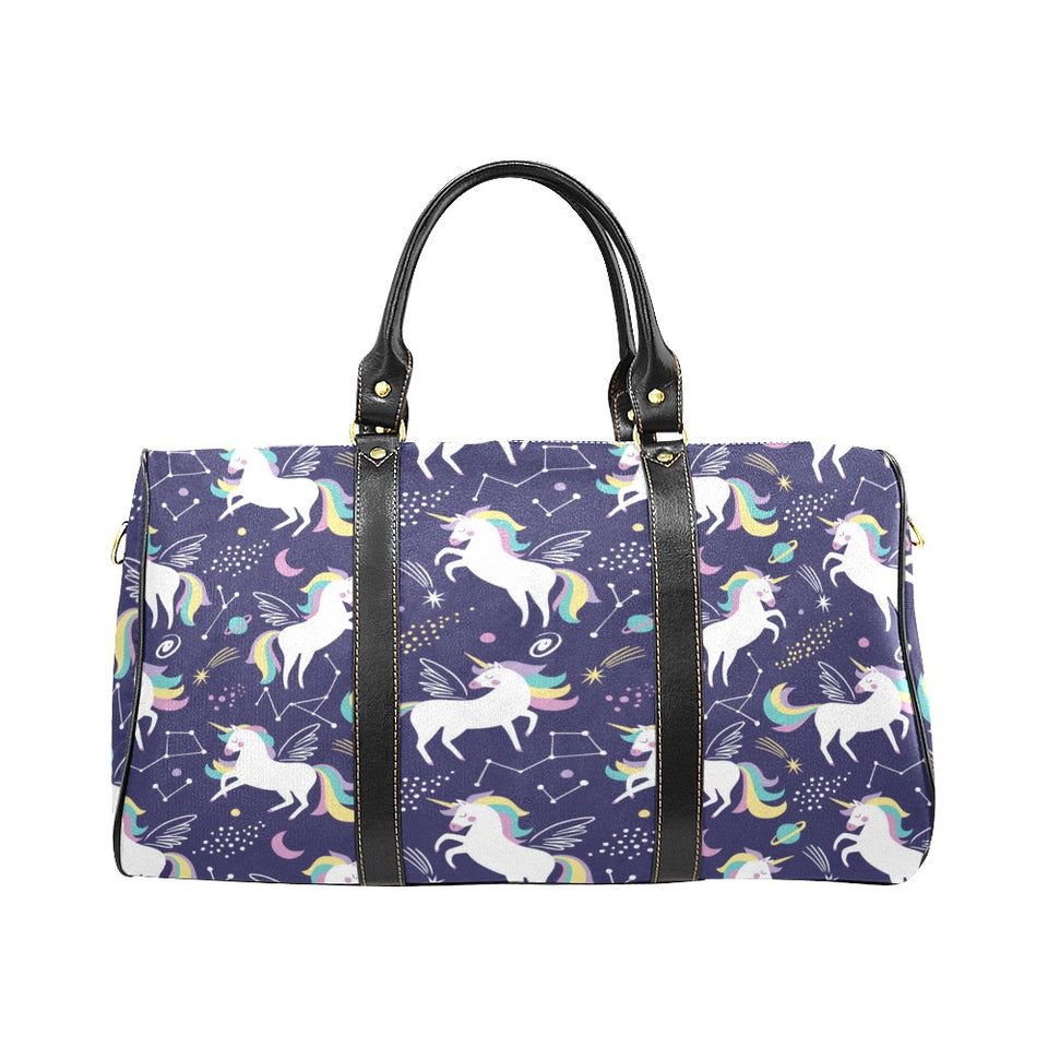 Hand drawn cute unicorn star planet Travel Bag