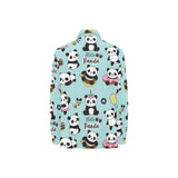 Cute baby panda pattern Women's Long Sleeve Polo Shirt