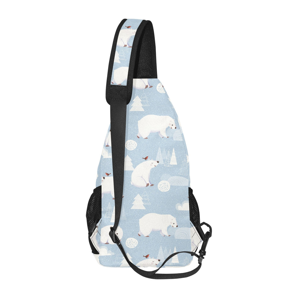 Cute polar bears Christmas decoration pattern All Over Print Chest Bag