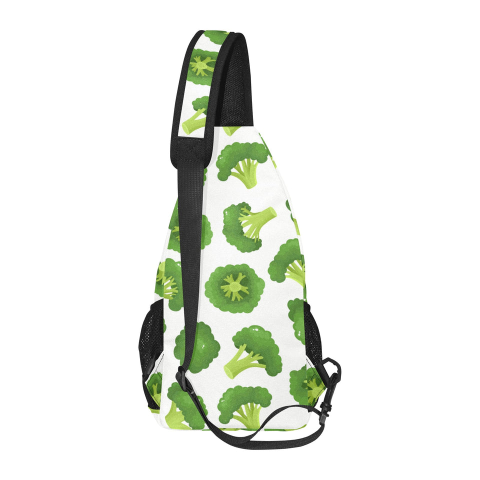 Cute broccoli pattern All Over Print Chest Bag