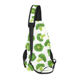 Cute broccoli pattern All Over Print Chest Bag