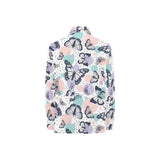Butterfly pattern Women's Long Sleeve Polo Shirt