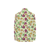 Paassion fruit pattern Women's Long Sleeve Polo Shirt