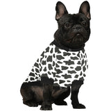 Cow skin pattern All Over Print Pet Dog Round Neck Fuzzy Shirt