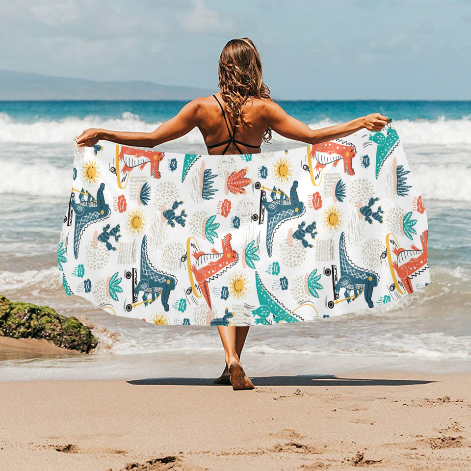 Cute Crocodile Pattern Beach Towel