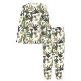 Canabis Marijuana Weed Pattern Print Design 05 Women's All Over Print Pajama Set