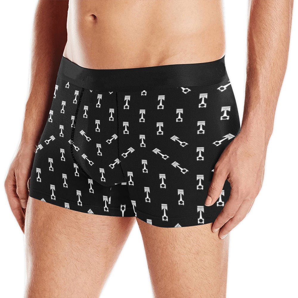 Engine Piston Black Theme Pattern Print Design 03 Men's All Over Print Boxer Briefs Men's Underwear