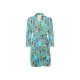 Surfboard Pattern Print Design 05 Men's Long Sleeve Belted Night Robe