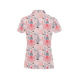 Octopus winter hat garland Fish candy Seaweed Cora Women's All Over Print Polo Shirt