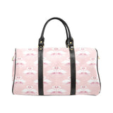 White swan and flower love pattern Travel Bag