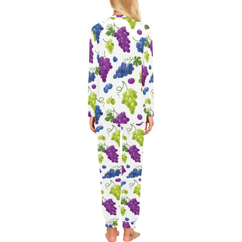 Grape pattern Women's All Over Print Pajama Set