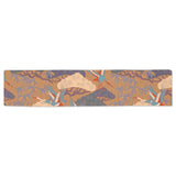 Bonsai bamboo stork japanese pattern brown theme Table Runner