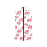 Pink lotus waterlily pattern Women's Padded Vest