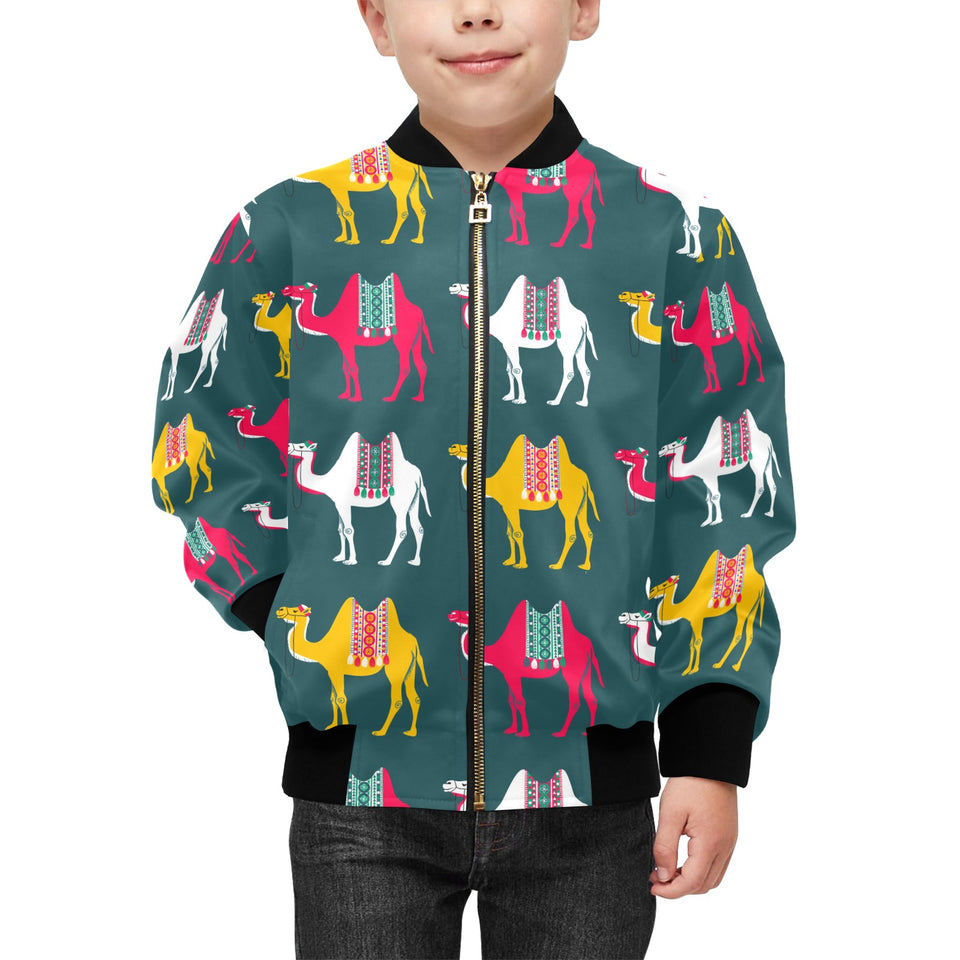 Camel pattern Kids' Boys' Girls' Bomber Jacket