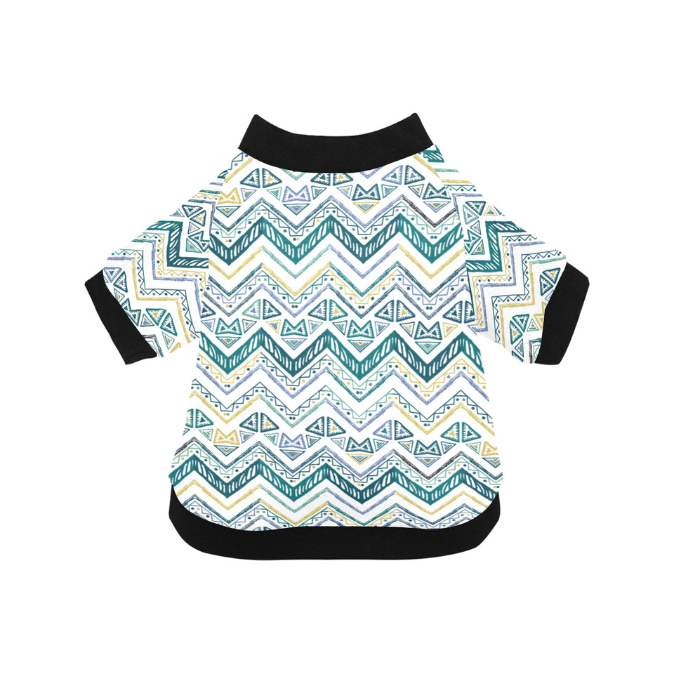 zigzag  chevron paint design pattern All Over Print Pet Dog Round Neck Fuzzy Shirt