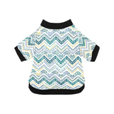 zigzag  chevron paint design pattern All Over Print Pet Dog Round Neck Fuzzy Shirt